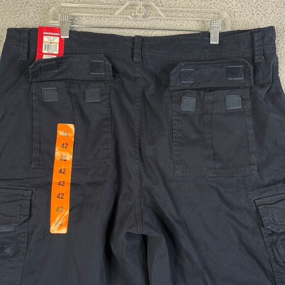 UnionBay Cargo Short Men 42 Navy Blue Denim Flexwaist Stretch 11" Inseam Utility - Picture 12 of 16